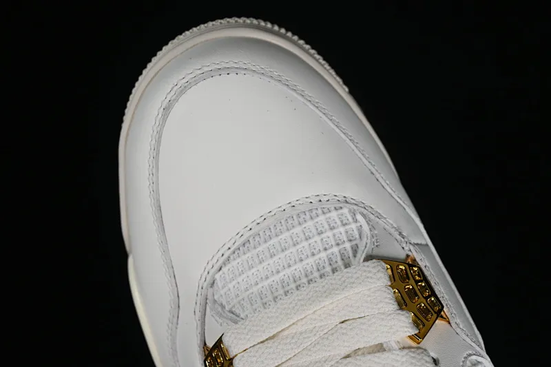 All categories Air Jordan Jordan series basketball shoes Air Jordan 4 C version Air Jordan 4 Retro "Metallic Gold" AJ4 Joe 4 meters white gold AQ9129-170